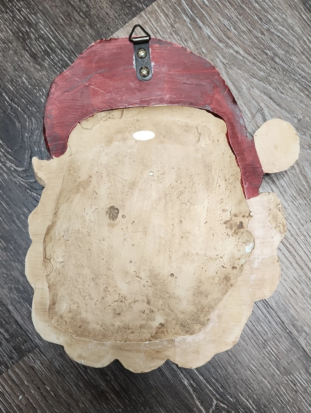 Vintage Silvestri Handcrafted Old Fashioned Santa Face Christmas Wall Plaque